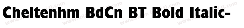 Cheltenhm BdCn BT Bold Italic字体转换